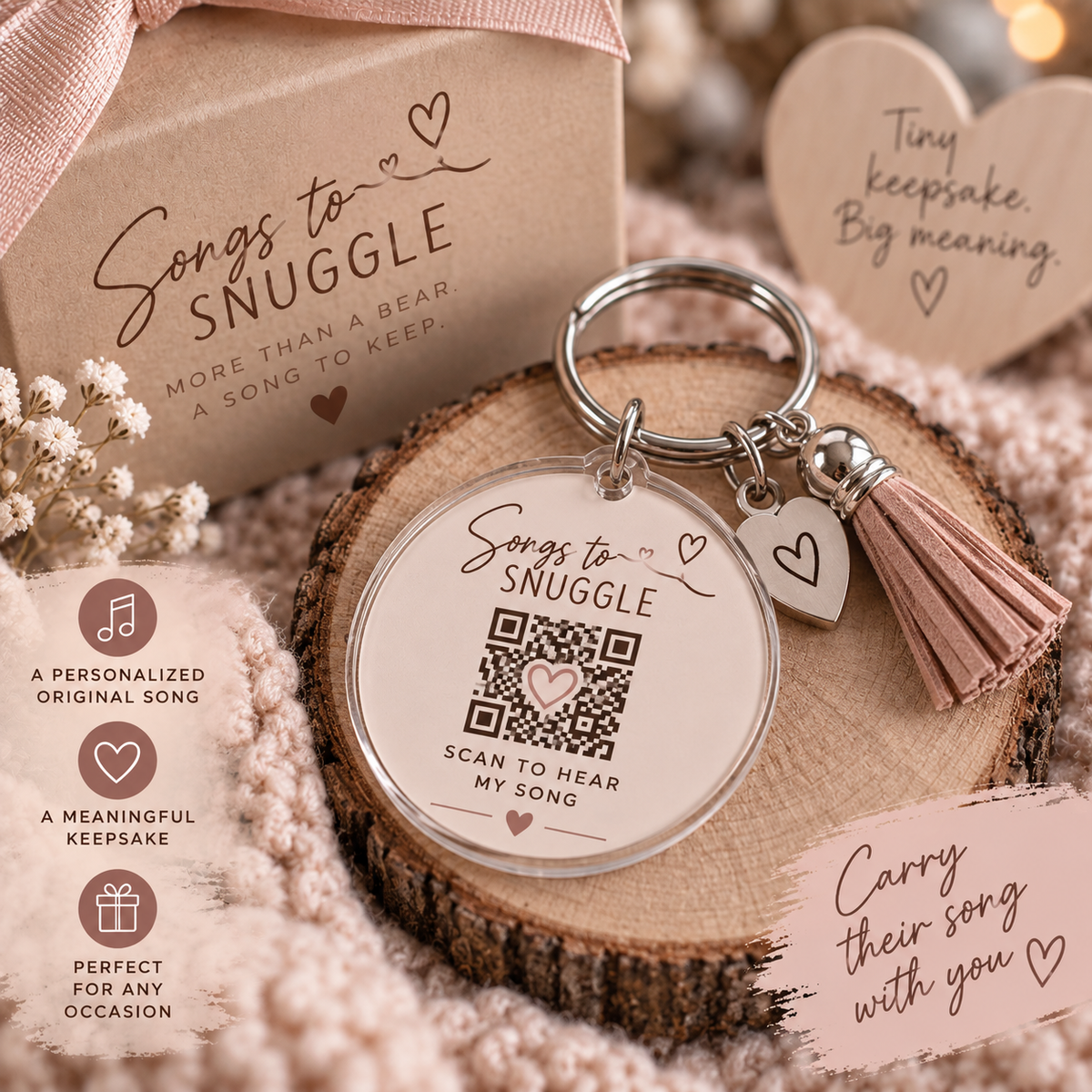 Personalized Song Keepsake Keychain